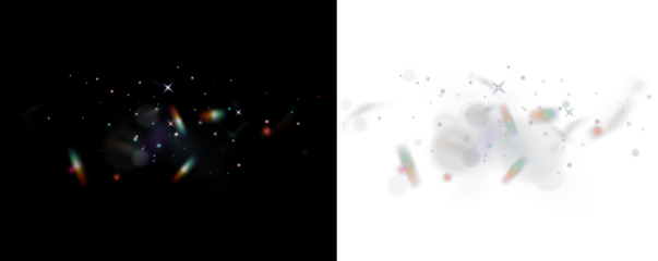 Png Rainbow light and white dust. Png The crystal shimmers with a rainbow effect. Png Background with bokeh light effect png. Gorgeous Christmas glowing dust background