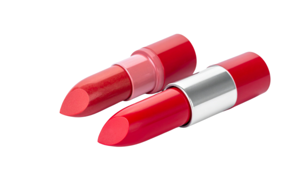 Beautiful red lipstick lips isolated on transparent background - Powered by Adobe