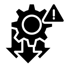 Risk icon glyph style vector illustration