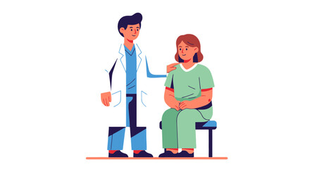 Medical Professional Providing Support To A Patient During A Healthcare Consultation