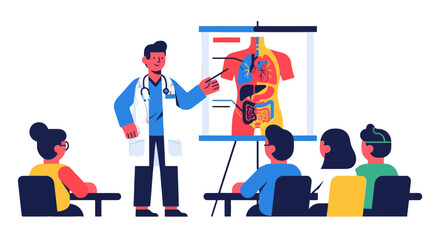 Medical Presentation Illustrating Human Anatomy And Healthcare Education