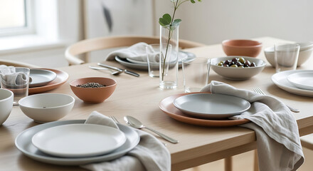 table setting for breakfast