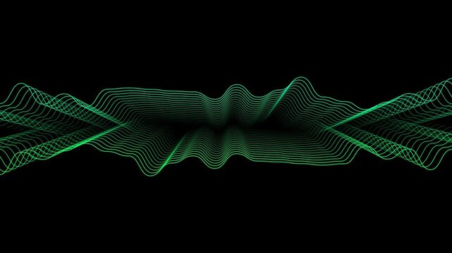 Abstract Green Waveform Animation