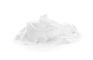 Fresh whipped egg whites isolated on white