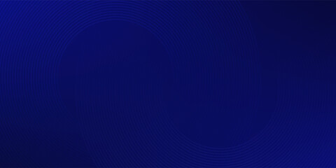 Abstract blue glowing geometric lines on dark blue background. Modern shiny blue circle lines pattern. Futuristic technology concept. Suit for cover, poster, banner, brochure, header, website.eps.10