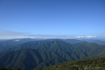 Fototapeta premium Climbing Mt. Ibuki, Shiga, Japan