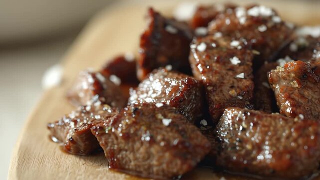 close up of grilled meat, beef, pork, rectangle