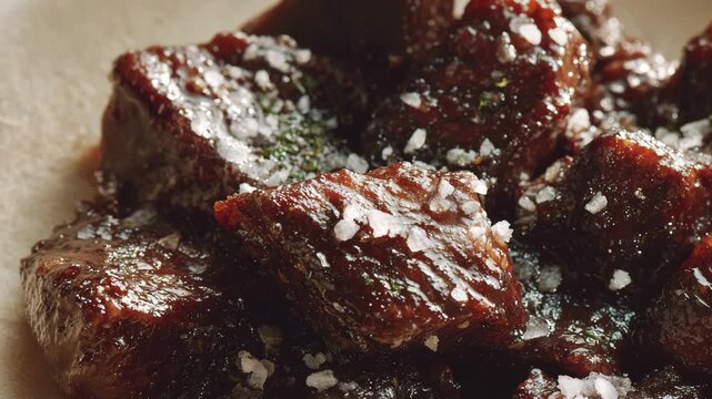 close up of grilled meat, beef, pork, rectangle