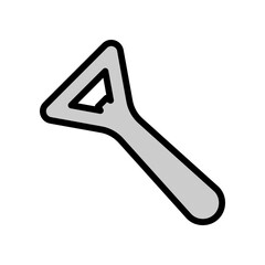 Bottle Opener Vector illustration. Flat Line Icon of a Beer Bottle Cap Opener