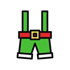 Obraz premium Illustration icon of Tyrolean pants. Vector Illustration Flat Design