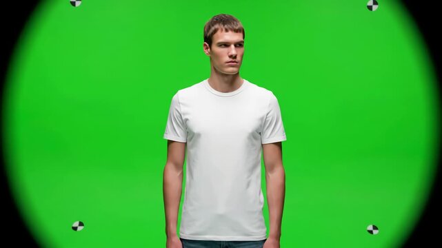 Green Screen wide fixed model released fans watching a game on large tv in sport pub chroma key with tracking points shot arri alexa mini atlas orion 2x anamorphic lens scene 1 distortion, overlay