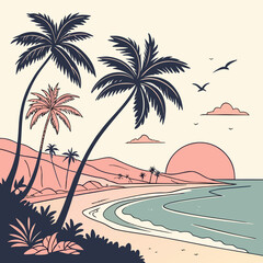 palm trees on the beach