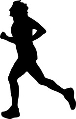 silhouette of a man running eps3