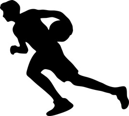 basketball player silhouette vector isolated on white