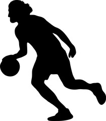 basketball player silhouette vector