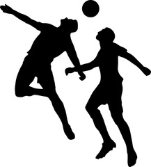 football player heading silhouette vector eps2