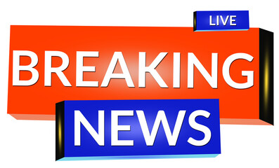 Red and blue Live Breaking News Bulletin Lower Third with Bold Fonts