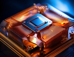 illuminating the core a macro shot of a cpu cooler showcasing technology