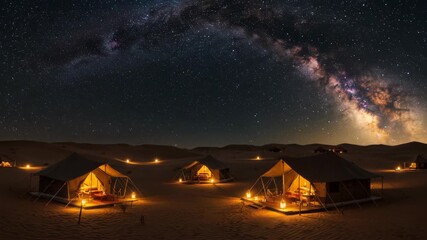 Desert Glamping Under the Milky Way. - Powered by Adobe