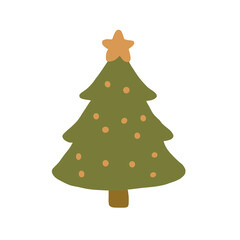 christmas tree isolated on white