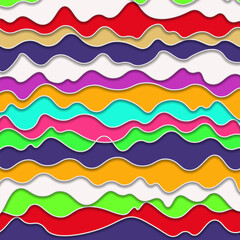 seamless pattern with colorful waves