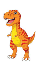 Cartoon smiling tyrannosaurus rex illustration