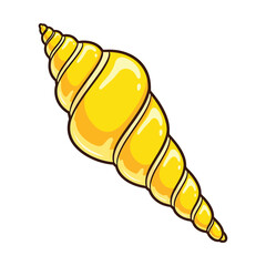 Illustration of a yellow auger shell