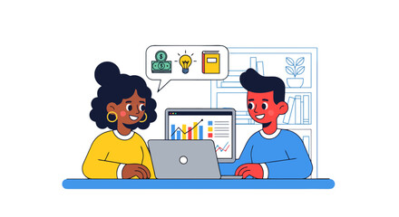 People Analyzing Financial Charts and Data for Business Planning and Development