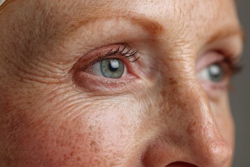 Closeup of Basal Cell Carcinoma on Mature Female: Macro View of Benign Skin Condition in Medical Care