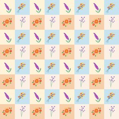 Colorful Floral Patchwork Seamless Pattern