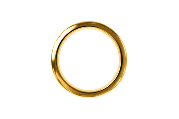 Elegant Gold Ring on Transparent Background Minimalist Jewelry Accessory