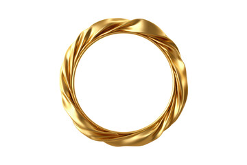Elegant Gold Twisted Ring on Transparent Background for Luxury Jewelry Marketing