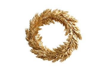 Gold Foil Wreath Decorative Ornament for Elegant Holiday and Wedding Decor