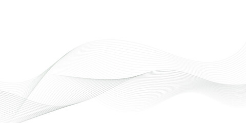 Vector wavy grey lines flowing smooth digital futuristic technology curve ocean black gradient color on transparent background. Design for technology, science, music, sound, banner, poster, modern.   © Ahmad Araf