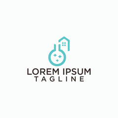 home and lab logo design concept, education logos