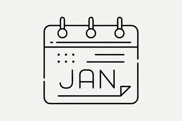 outline calendar icon simple line rectangle  