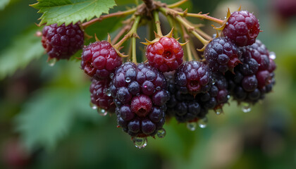 blackberry bush in the garden 4k pc wallpaper