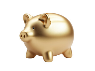Obraz premium Golden piggy bank representing savings, finance and investment