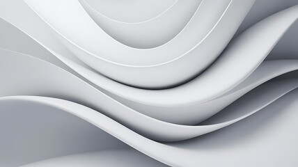 Fototapeta premium Abstract flowing white and gray organic shapes creating a smooth modern and elegant background texture