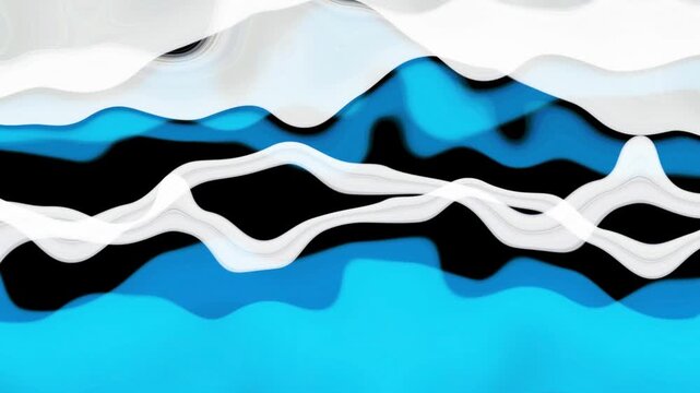 Abstract, colorful cartoon art seamless looped background, flowing shapes bubbles and patterns. Psychedelic vector style, dark colors, surreal, futuristic, 2D. Horizontal motion