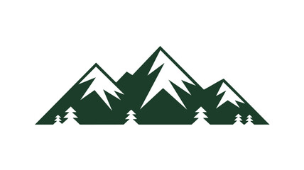Mountain peaks and forest icon