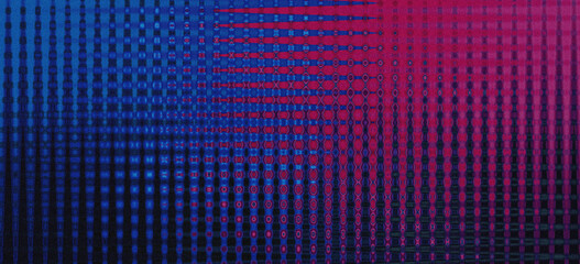 Abstract Blue and Magenta Wavy Mesh Pattern | Modern Geometric Digital Background Texture, Refracted glass morphism effect 