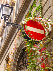 Italia, Firenze, segnali stradali.