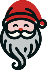 Christmas santa logo icon vector white background .