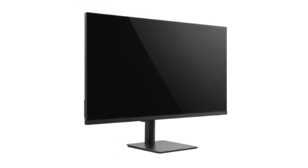 Modern minimalist computer monitor on a sleek stand