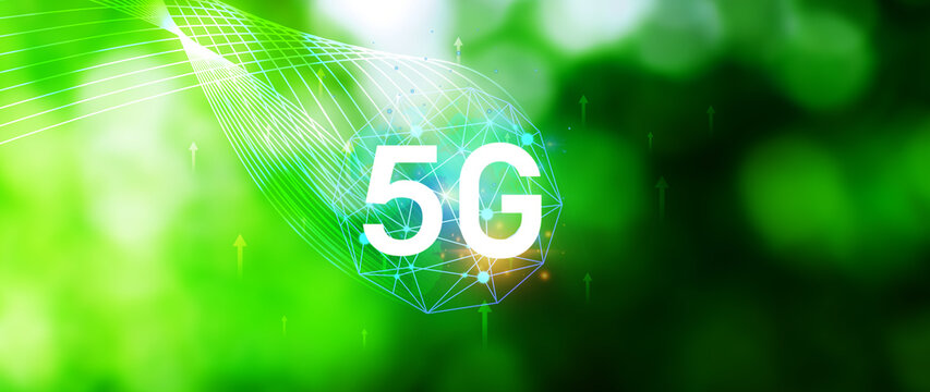5G network concept for background, holographic digital globe with interconnected 5G symbols, 5G technology in modern business and communication, digital transformation.