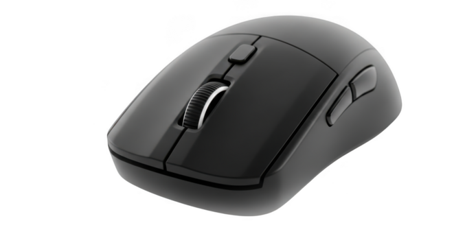 Ergonomic wireless computer mouse with scroll wheel and buttons