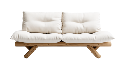 Modern Sofa Design on Transparent Background
