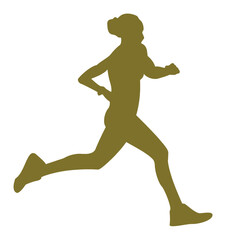silhouette of a man running