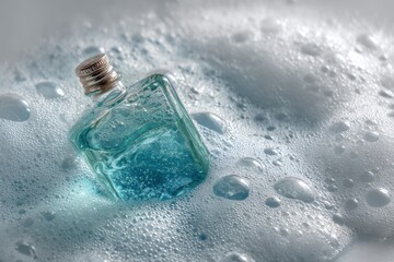 Detergent Bottle in Soapy Water: Examining Foam and Hazardous Ingredients like Sodium Lauryl Sulfate in Household Products